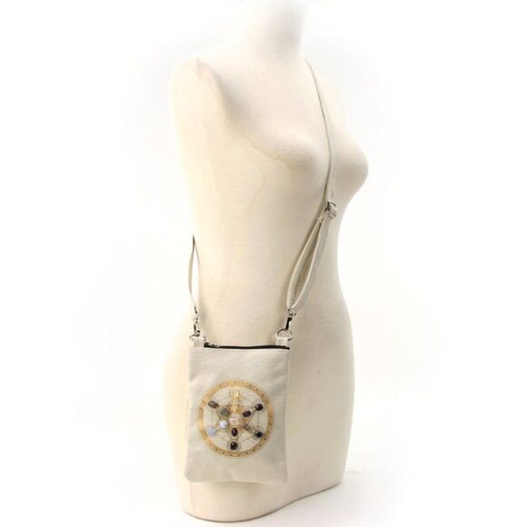 Sacred Geometry Crystal Grid Anxiety Cross Body Bag - Picture 8 of 8